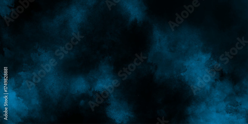 abstract blue fog or smoke color isolated background for effect, liquid fluid grunge texture, blue green or teal color texture with dark blue blurred background with light.