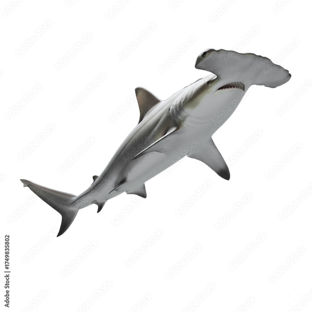Fototapeta premium hammerhead shark isolated on transparent background