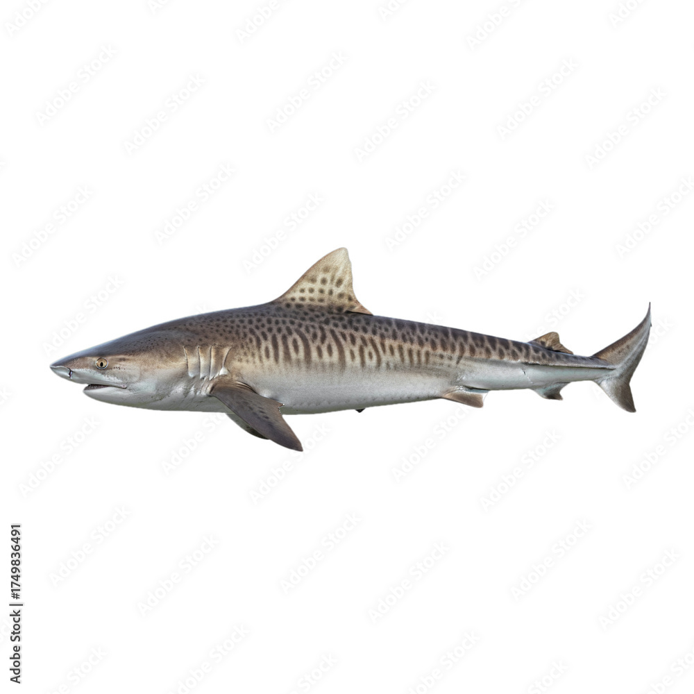 Obraz premium tiger shark isolated on transparent background