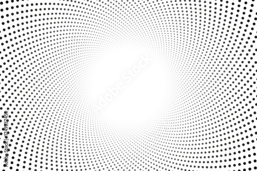 Radial Dot Vortex – Abstract Swirl Pattern with Depth and Motion Illusion