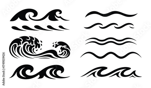 Ocean Wave Decorative Borders Collection