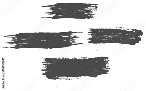 Set of vector paint brush stroke, ink splash and grungy decoration elements. Freehand grunge brush illustration. rough grunge thick paint line texture. Painted chalk brushes