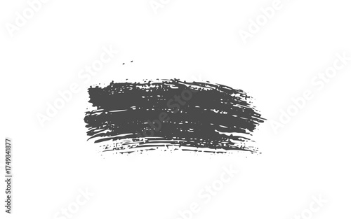 Set of hand drawn brushes and design elements. black paint, ink brush strokes. Grunge circle, square.buttons, grungy rough grunge thick paint line texture. Brush line set.