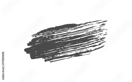 Vector brush strokes grunge isolated on white background.The edges of the stroke are ragged and textured, giving it an artistic or grunge feel