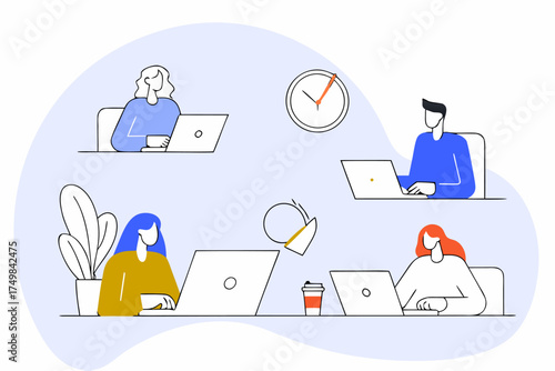 Modern Productivity: Teamwork, Online Meeting, Project Collaboration, Time Management, and Virtual Office Strategies for a Successful Workflow