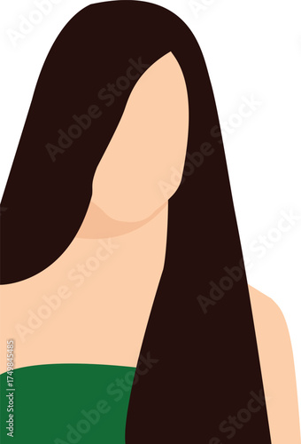 illustration of a girl hair care vector design on white background