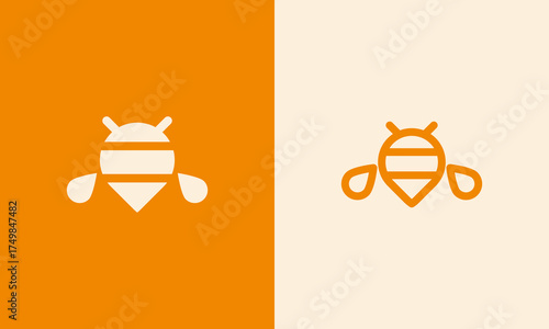 Bee Logo Design - Honey Insect Brand Identity Vector for Organic Food Business