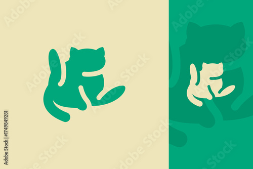 Minimalist Cat Logo - Simple Animal Pet Brand Identity Vector for Business