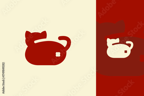 Minimalist Cat Logo - Simple Animal Pet Brand Identity Vector for Business
