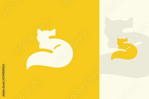 Minimalist Cat Logo - Simple Animal Pet Brand Identity Vector for Business