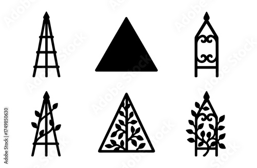 Black garden trellis collection: minimalist and decorative designs