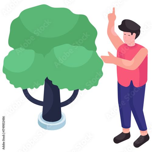 A unique design illustration of ecologist 
