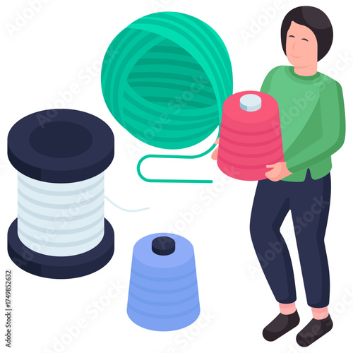 An illustration design of crochet 