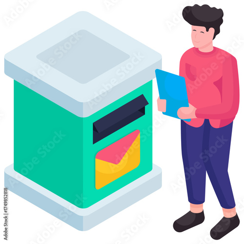 Trendy vector design of letterbox
