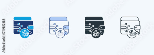 Biometric Authentication Multiple Style Icon Collection