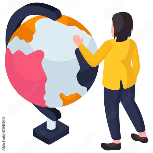 A unique design illustration of geologist 