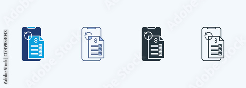 Transaction History Multiple Style Icon Collection