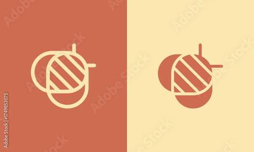 Bee Logo Design - Honey Insect Brand Identity Vector for Organic Food Business