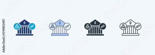 Bank Account Link Multiple Style Icon Collection