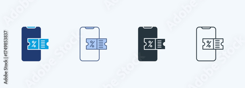 Digital Coupon Multiple Style Icon Collection