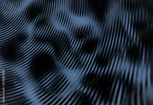 Dynamic abstract background featuring undulating blue lines on a dark surface, illustrating digital frequency and wave interference concepts