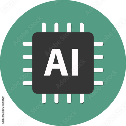 AI processor chip icon representing artificial intelligence technology