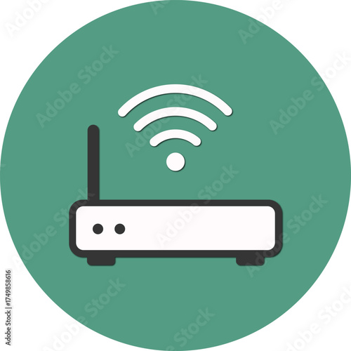 Wi-Fi router icon representing wireless internet connection