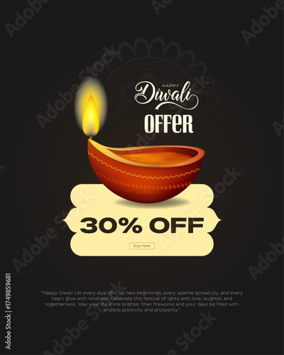 Diwali Sale. Offer Poster. Happy Diwali
