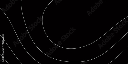 Abstract black design with bright white light and dark energy motion