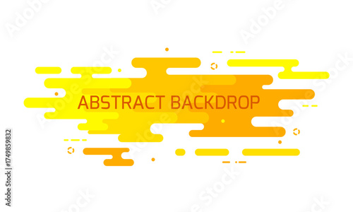 Element for design dynamic wavy form with irregular parallel rounded lines. Background for banner, card, poster, flyer. Isolated on white background. Line style.