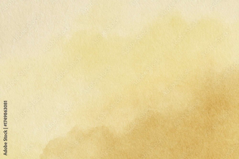 Fototapeta premium Watercolor light yellow ombre background with soft transitions and delicate paper texture, creating an airy and elegant visual.