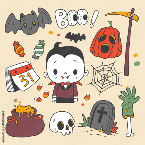 Hand drawn halloween element 2