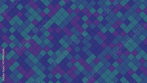 Abstract background with geometric shapes in shades of blue purple and teal