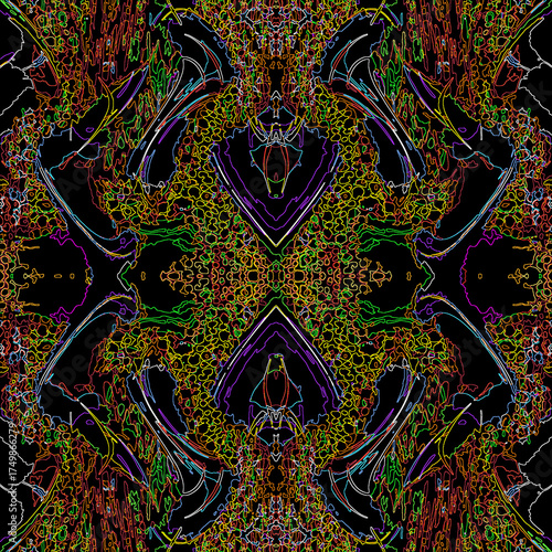 Seamless floral pattern, classic flower ornament, abstract ditsy print in vintage motif. Elegant botanical design of beautiful large wild flowers, leaves, small branches, herbs. Vector illustration.