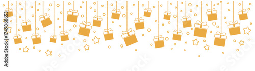 Christmas advent calendar vector set – gift boxes, countdown numbers, festive decorations, ribbons, stars, and surprise elements. Isolated design on transparent background.