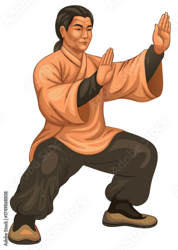 Maestro di arti marziali cinesi kung fu, tai chi chuan 03