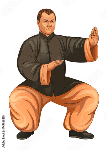 Maestro di arti marziali cinesi kung fu, tai chi chuan 02