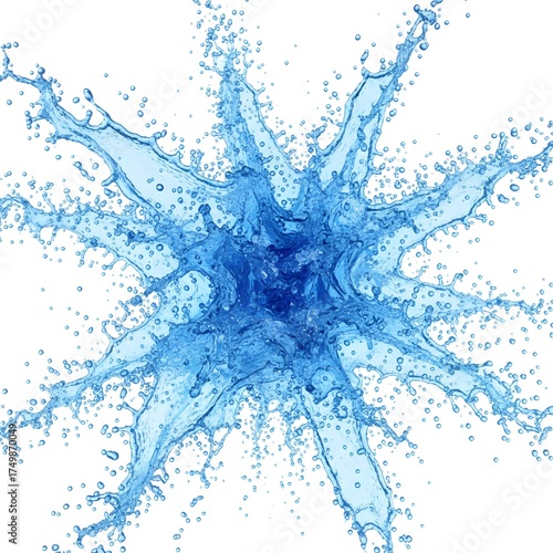 water splash isolated on white background 