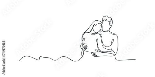 Couple Embracing with Affectionate Pose
