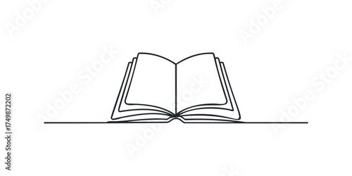 Open book symbol with pages fanned out