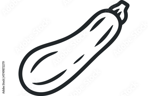 Zucchini outline icon vegetable shape