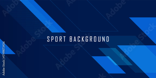 Abstract blue geometric background with overlapping rectangles and diagonal shapes. Modern Trendy design in Vector Illustration