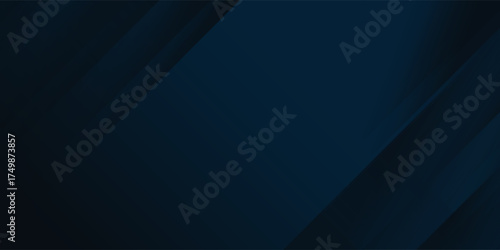 Modern three-dimensional dark blue abstract background with smooth geometric shapes and elegant depth effect. Stylish vector design for business banners, presentations, posters, and digital templates.