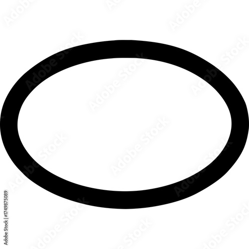 Whole note outline icon vector