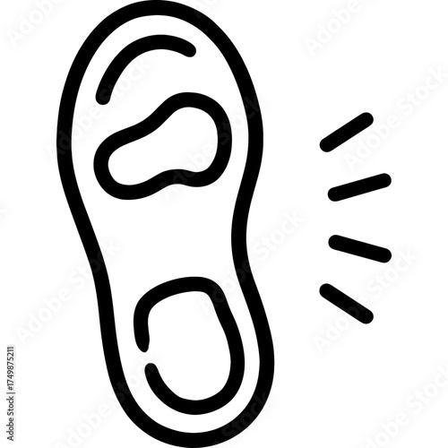 Wear pattern usage marks outline icon vector