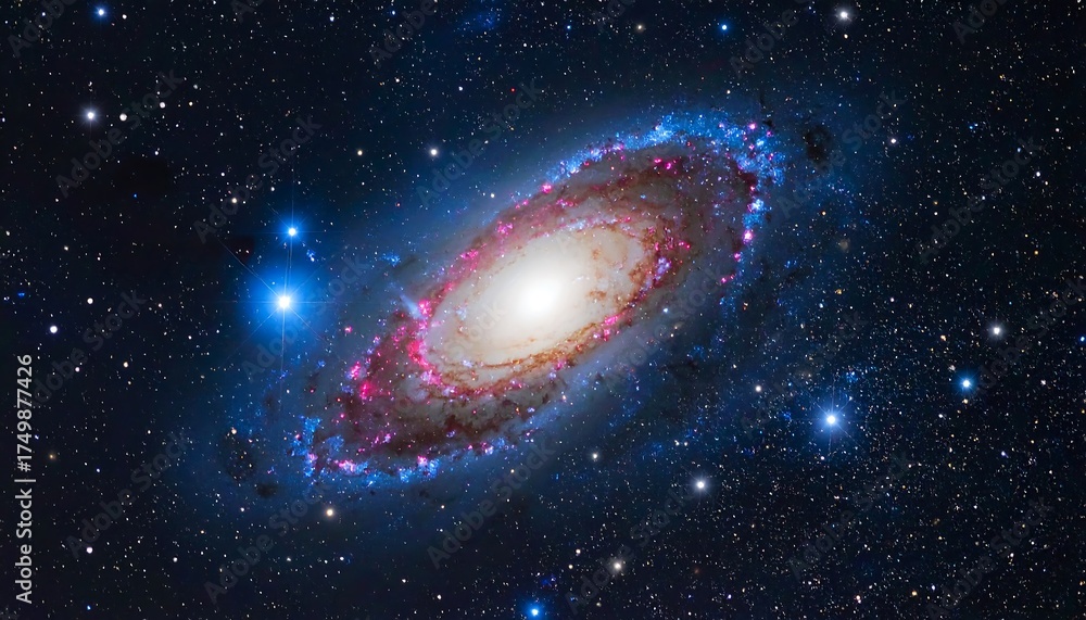 Naklejka premium Spiral Galaxy in Deep Space.