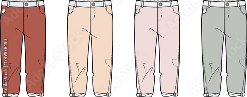 Colorful Pants Collection A Variety of Trousers in Different Shades for Everyday Fashion
