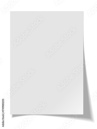 A4 paper with shadow