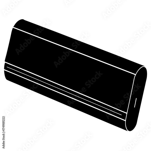 vector illustration of a black plastic case