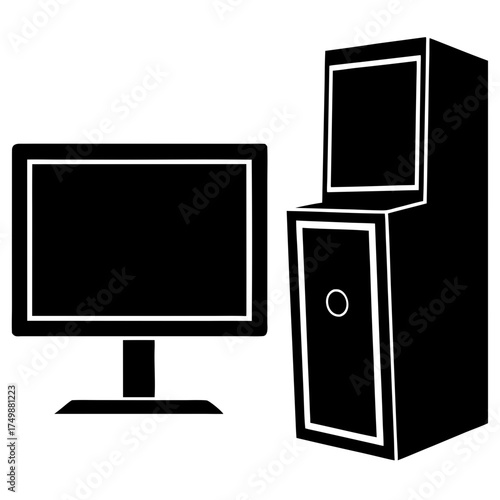 vector illustration of a computer